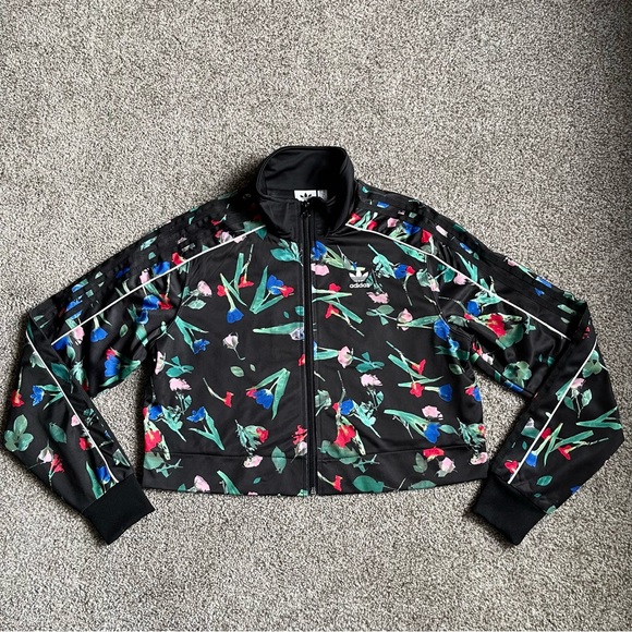 adidas Originals Women's Bellista Floral Track Jacket Sz XS - Picture 7 of 12